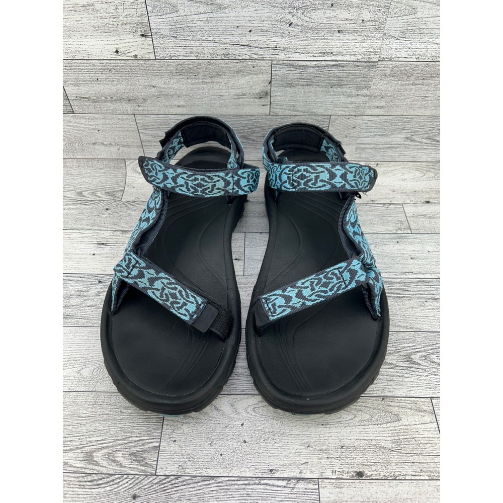 Teva Terra Fi 5 Universal Sandals Women 10 Black Blue Geometric Hiking 1093378